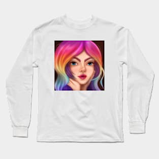 Cute Rainbow Girl Long Sleeve T-Shirt